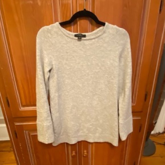 ANN TAYLOR !! PETITE GRAY WOOL SWEATER !! SZ XXSP